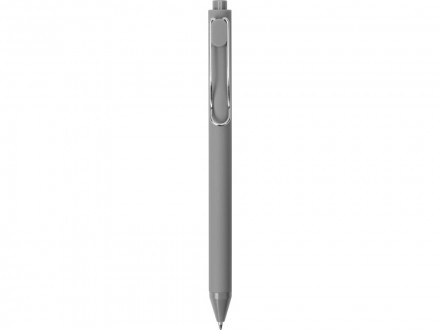 Ручка пластиковая шариковая Clip, софт-тач, серый
