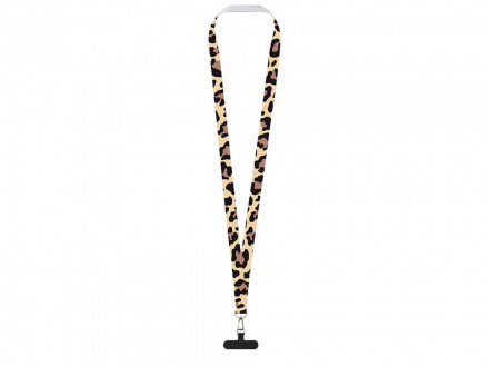 Ланъярд 2 см под сублимацию с трендовым карабином и узким держателем для телефона из ПЭ, серебристый