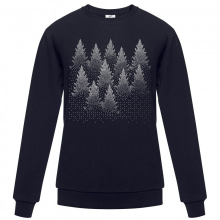 Толстовка женская «ПиксЕли», темно-синяя