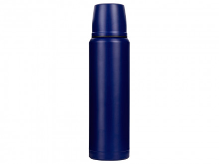 Термос с чашей и двойными медными стенками Stern, 1 л, темно-синий