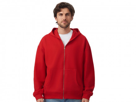 Толстовка оверсайз с капюшоном на молнии Monaco, красный