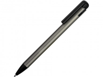 Ручка металлическая шариковая Loop, серый/черный