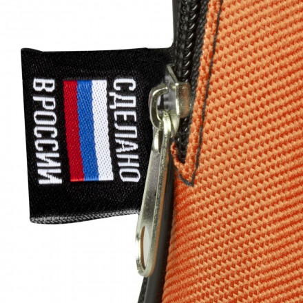 Сумка для документов Unit College, черная с оранжевым