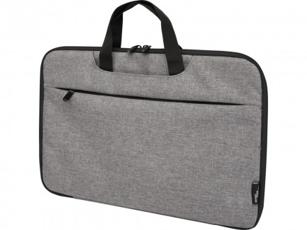 Эко- чехол для ноутбука Libra 2 в 1 из переработанного пластика, серый яркий