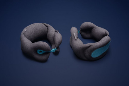 Дорожная подушка Norwick, серая с голубым