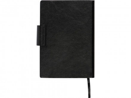 Бизнес блокнот А5 Monoi с клапаном, твердая обложка, 128 листов, черный
