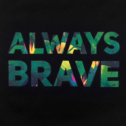 Холщовая сумка «Будь храбрым!», черная, рисунок с двух сторон