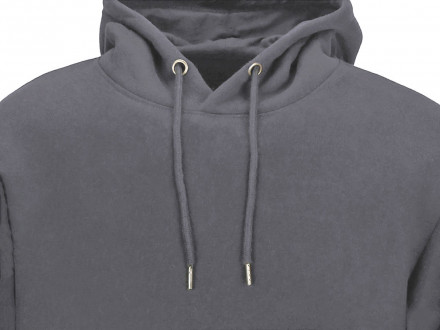 Толстовка с капюшоном оверсайз Lisbon унисекс, темно-серый