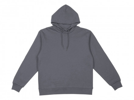 Толстовка с капюшоном оверсайз Lisbon унисекс, темно-серый