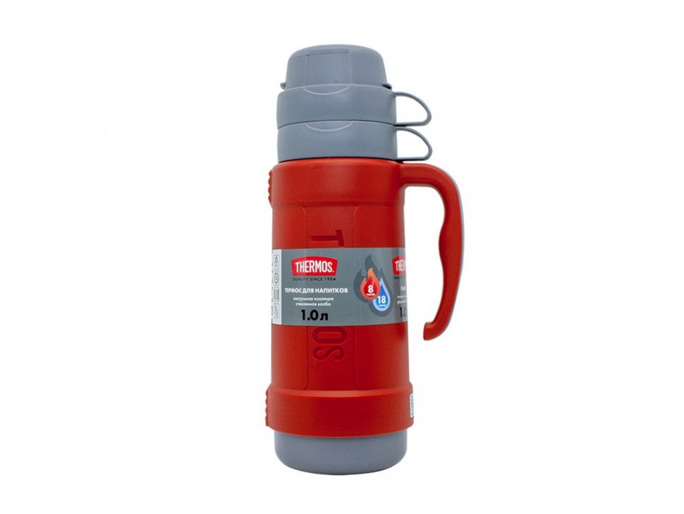 Термос со стеклянной колбой тм THERMOS PICNIC 40 Series Red 1,0L