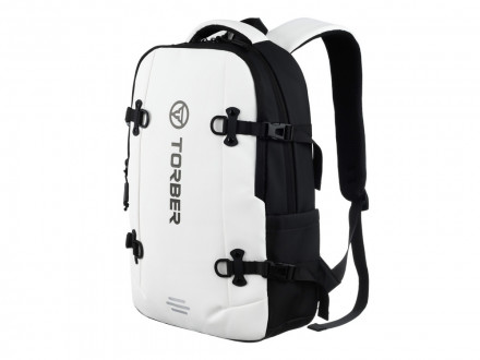 Рюкзак спортивный TORBER Xtreme 18, белый/чёрный, 31 х 12 х 46 см, 17л