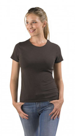 Футболка стретч женская Miami 170 темно-коричневая (шоколад)