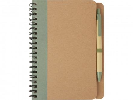 Блокнот Priestly с ручкой, зеленый яркий