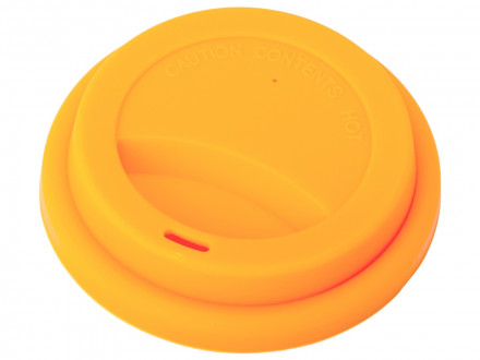 Стакан с силиконовой крышкой Cafe, оранжевый