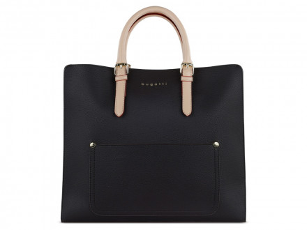 Сумка-шоппер BUGATTI Ella, темно-коричневая, полиуретан, 37х12х31 см