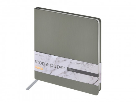 Еженедельник с каменной бумагой А5+ Carrara, серый