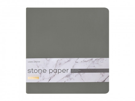 Еженедельник с каменной бумагой А5+ Carrara, серый