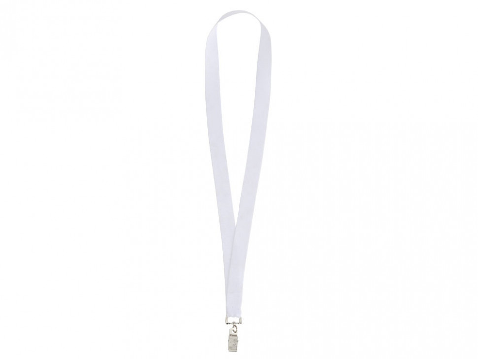 Ланъярд из RPET с клипом, белый