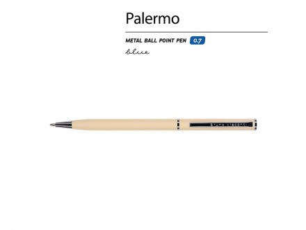 Ручка шариковая автоматическая BrunoVisconti® PALERMO цвет корпуса пудровый, soft-touch, 0.7 мм