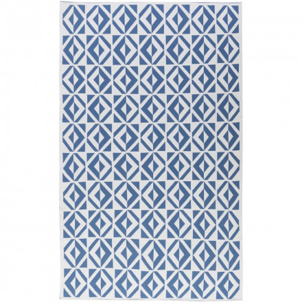 Плед Metropol, голубой с молочно-белым