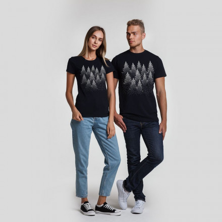 Футболка женская «ПиксЕли», темно-синяя