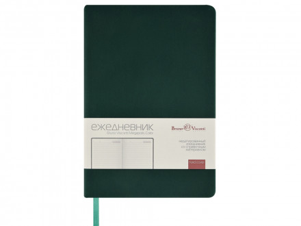 Ежедневник А5 Megapolis Color soft-touch, темно-зеленый