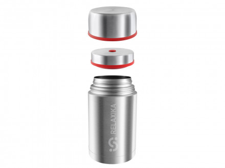 Термос для еды Relaxika 301 в чехле, 1200 мл, стальной