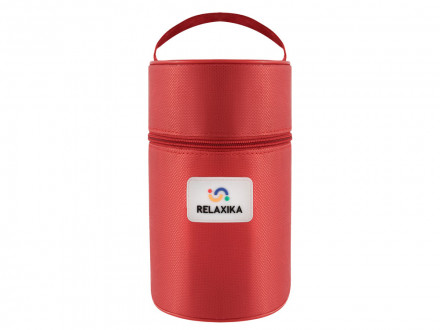 Термос для еды Relaxika 301 в чехле, 1200 мл, стальной