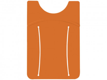 Картхолдер для телефона с отверстием для пальца, оранжевый