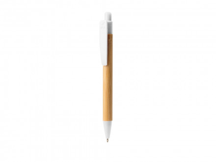 Ручка шариковая GILDON, бамбук, натуральный/белый