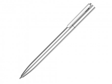 Пластиковая шариковая ручка Leon, серебристый металлик