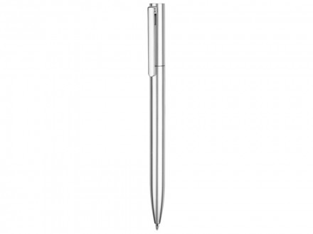 Пластиковая шариковая ручка Leon, серебристый металлик
