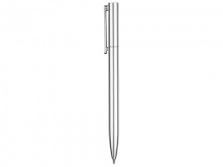 Пластиковая шариковая ручка Leon, серебристый металлик