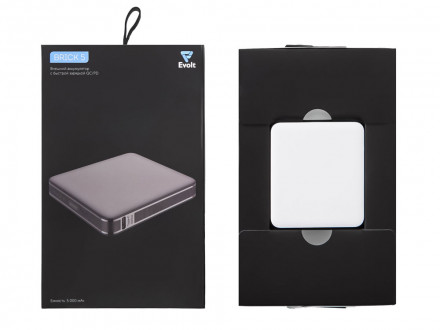 Внешний аккумулятор Brick 5 с быстрой зарядкой PD, 5000 мАч, белый