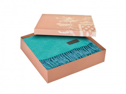 Плед Marzotto x Valerie Concept AREQUIPA NEW 7015, сине-зеленый