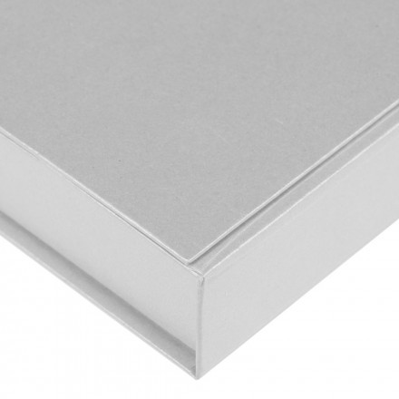 Коробка Status под ежедневник, аккумулятор и ручку, серебристая