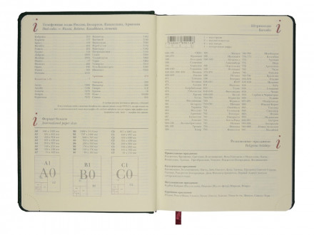 Ежедневник недатированный А5 Velvet Index (темно-зеленый)