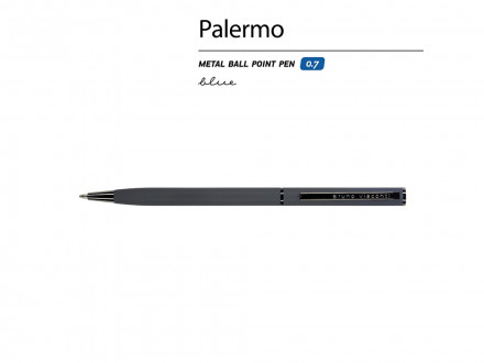 Ручка шариковая автоматическая BrunoVisconti® PALERMO цвет корпуса графитовый, soft-touch, 0.7 мм