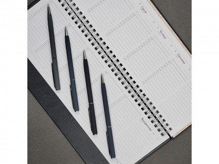 Ручка шариковая автоматическая BrunoVisconti® PALERMO цвет корпуса графитовый, soft-touch, 0.7 мм