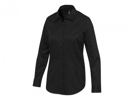 Citrine женская рубашка из твила - сплошной черный