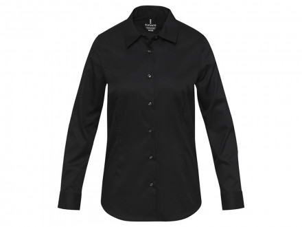 Citrine женская рубашка из твила - сплошной черный