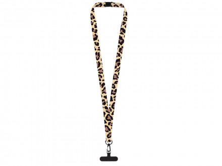 Ланъярд 2 см под сублимацию с трендовым карабином, замком обрыва и узким держателем для телефона из ПЭ, черный