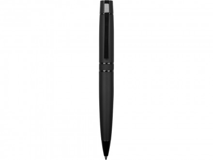 Ручка металлическая шариковая Uma VIP GUM soft-touch с зеркальной гравировкой, черный