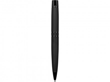 Ручка металлическая шариковая Uma VIP GUM soft-touch с зеркальной гравировкой, черный