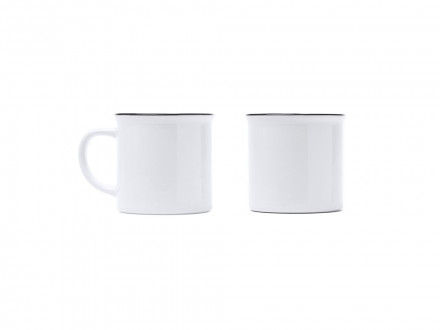 Кружка керамическая KUMBO, 300 мл, белый/черный