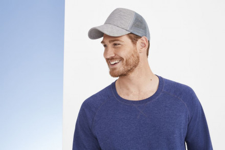 Бейсболка Dodge, серый меланж с белым