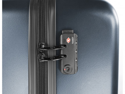 Чемодан BUGATTI Kallisto, синий, АБС-пластик, 44,5х26х63,5 см, 65 л