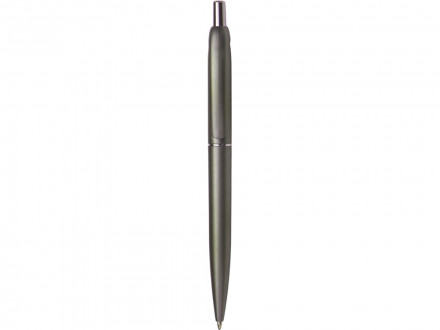 Пластиковая шариковая ручкаVivid с покрытием металлик, цвет оружейной стали