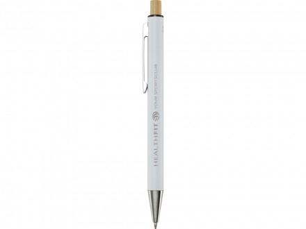 Cyrus шариковая ручка из переработанного алюминия, черный чернила - Белый