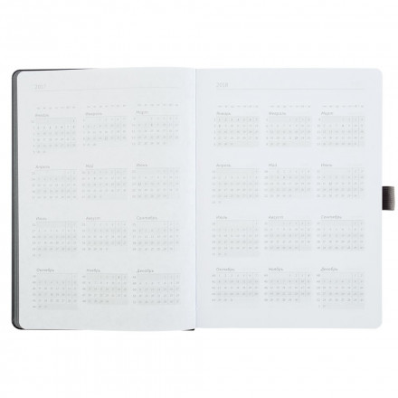 Ежедневник Tone, недатированный, черный с серым